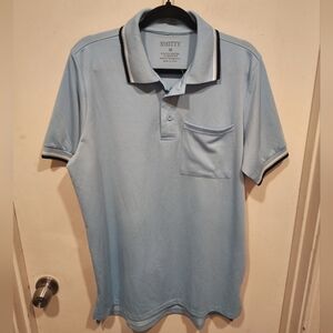 Smitty Baseball & Softball Umpire Powder Blue Polo Shirt Sz M Sports Uniform